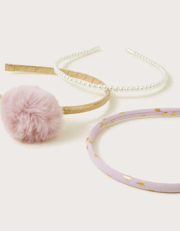 Monsoon 3Pack Pretty Pearl Headbands Children Girls039 Hair Accessories Monsoon 3Pack Pretty Pearl Headbands Children Girls039 Hair Accessories