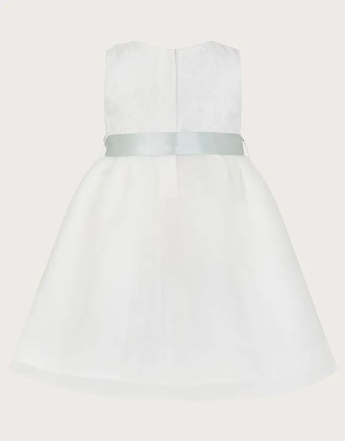 Monsoon Baby Frankie Scuba Dress Ivory Children Partywear Monsoon Baby Frankie Scuba Dress Ivory Children Partywear