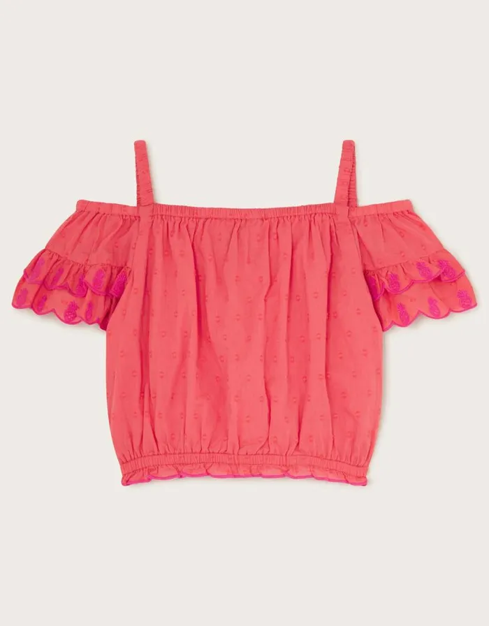 Monsoon Boutique Pineapple Embroidered Top Orange Children Tops and Tshirts Monsoon Boutique Pineapple Embroidered Top Orange Children Tops and Tshirts