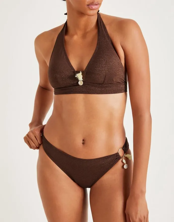 Monsoon Eden Halter Bikini Top Bronze Women Coords Monsoon Eden Halter Bikini Top Bronze Women Coords