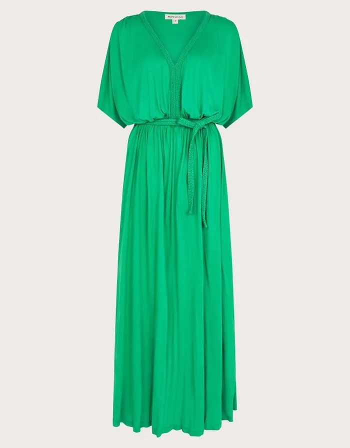 Monsoon Everly Jersey Dress Green Women Beachwear and Swimwear Monsoon Everly Jersey Dress Green Women Beachwear and Swimwear