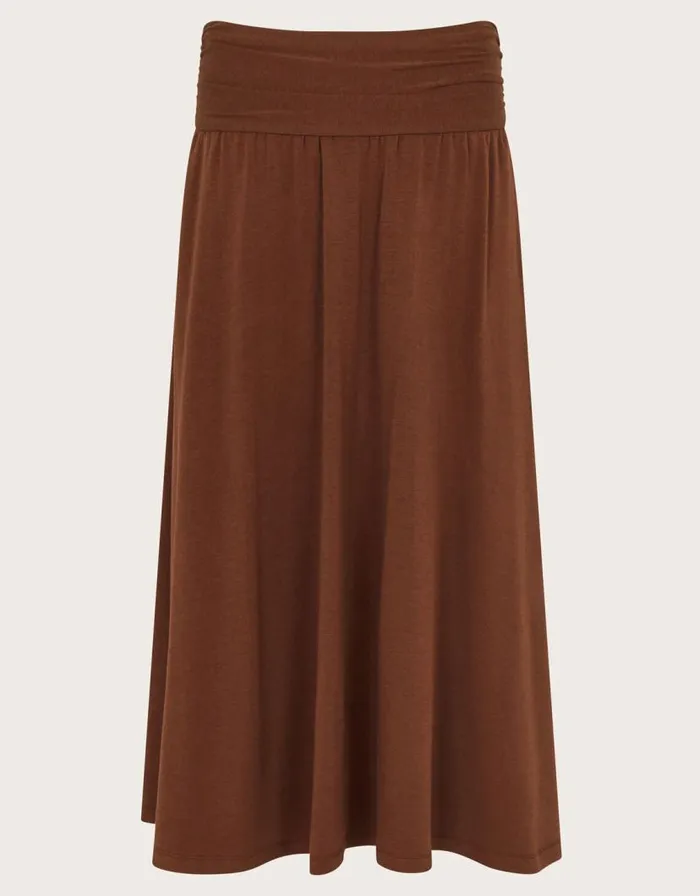Monsoon Jourdana Jersey Midi Skirt Brown Women Casualwear Monsoon Jourdana Jersey Midi Skirt Brown Women Casualwear
