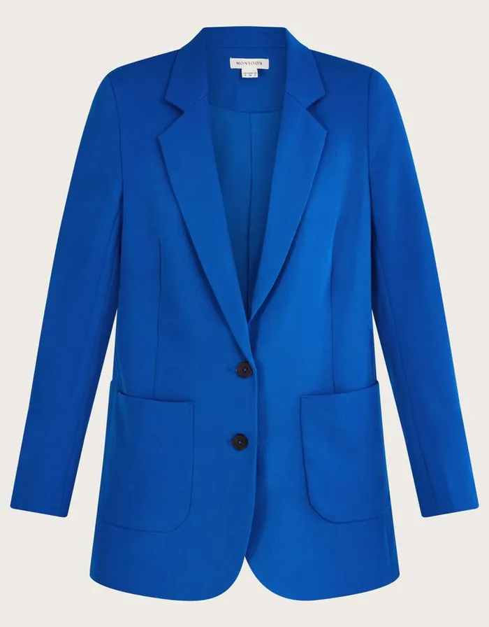 Monsoon Lauren Plain Blazer Blue Women Jackets Monsoon Lauren Plain Blazer Blue Women Jackets