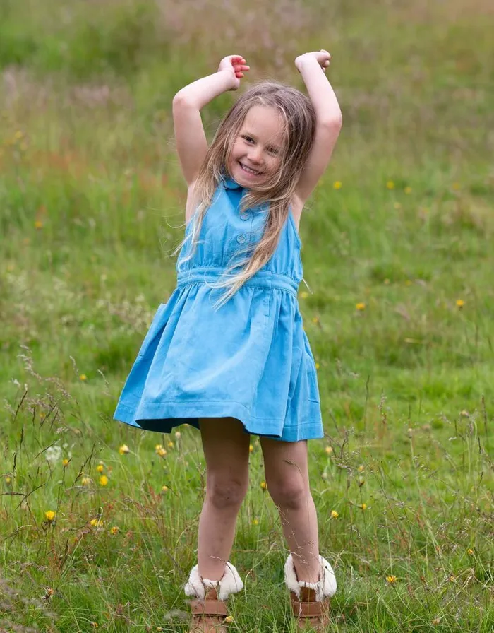 Monsoon Little Green Radicals Pinafore Dress Blue Children Dresses Monsoon Little Green Radicals Pinafore Dress Blue Children Dresses