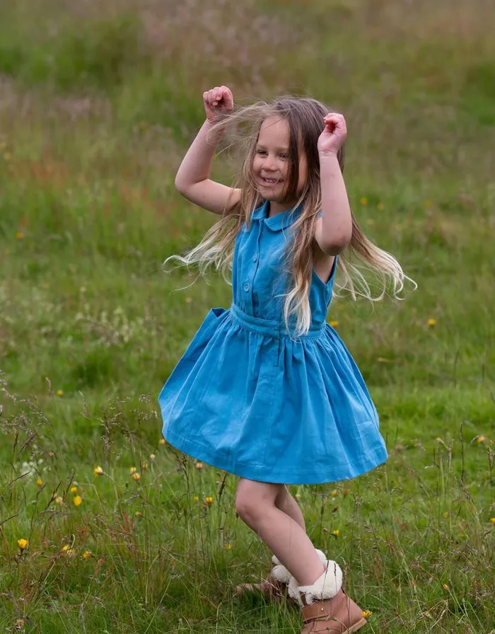 Monsoon Little Green Radicals Pinafore Dress Blue Children Dresses Monsoon Little Green Radicals Pinafore Dress Blue Children Dresses