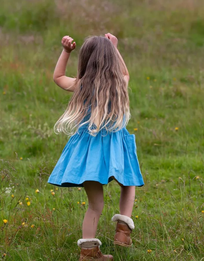 Monsoon Little Green Radicals Pinafore Dress Blue Children Dresses Monsoon Little Green Radicals Pinafore Dress Blue Children Dresses