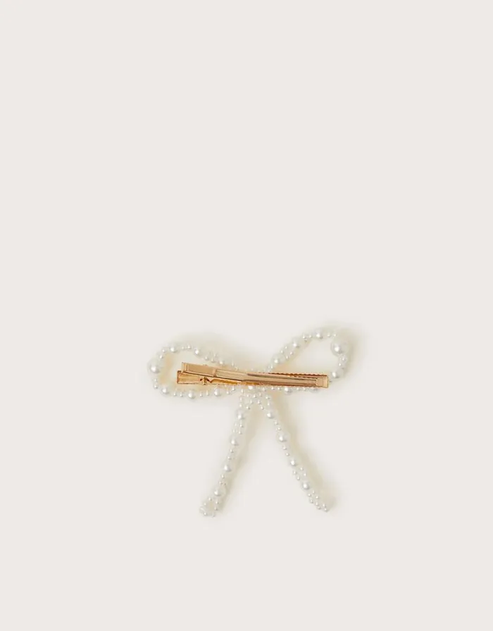 Monsoon Pearl Bow Hair Clip Children Girls039 Hair Accessories Monsoon Pearl Bow Hair Clip Children Girls039 Hair Accessories