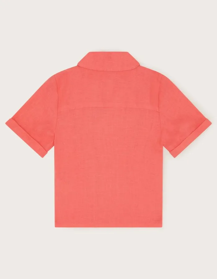 Monsoon Relaxed Linen Shirt Orange Children Tops and Tshirts Monsoon Relaxed Linen Shirt Orange Children Tops and Tshirts