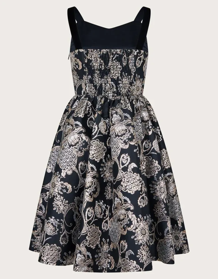 Monsoon Stormie Jacquard Prom Dress Black Children Partywear Monsoon Stormie Jacquard Prom Dress Black Children Partywear