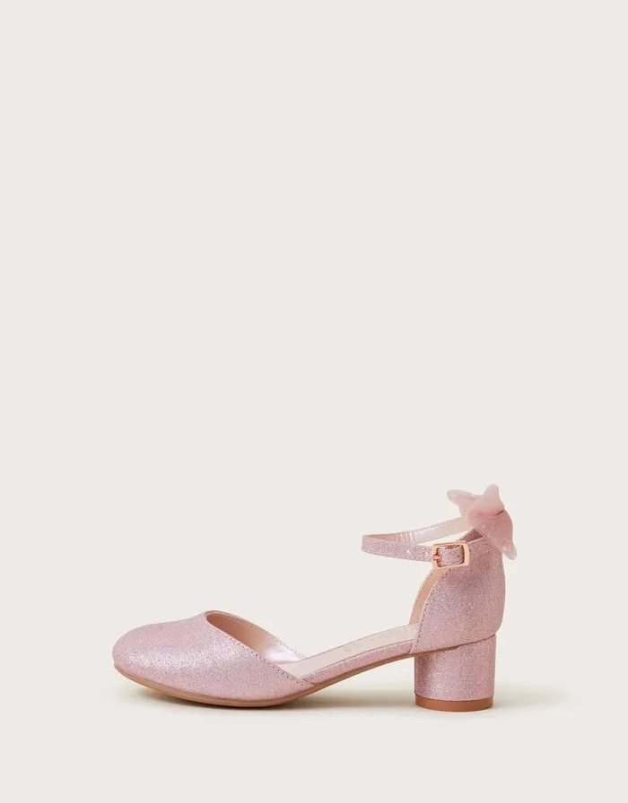 Monsoon TwoPart Bow Heels Pink Children Partywear