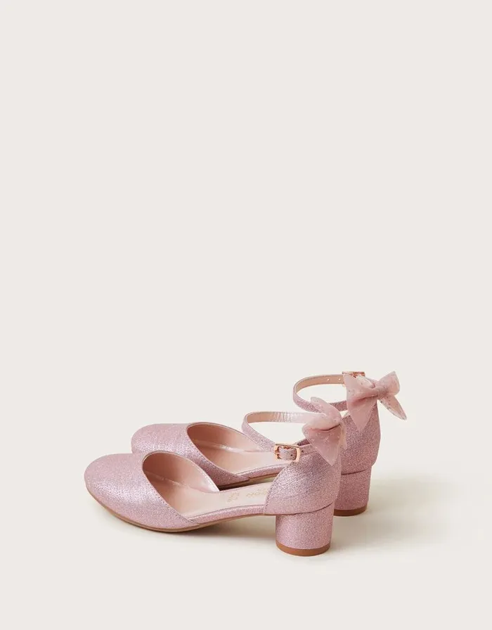 Monsoon TwoPart Bow Heels Pink Children Partywear