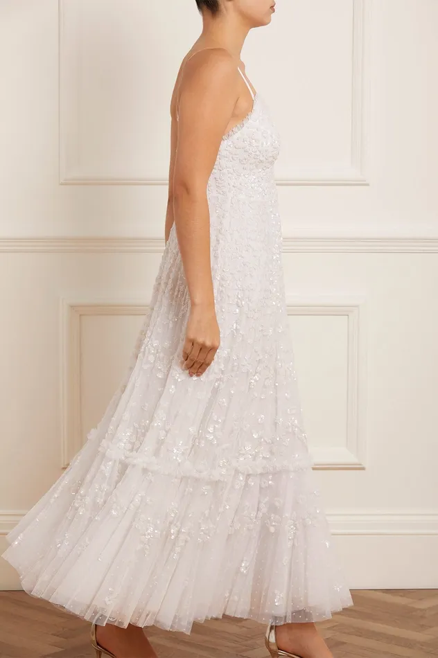 Needle and Thread Margot Cami Ankle Gown White Women Exclusives