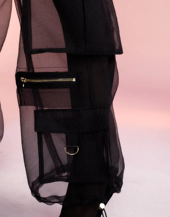 Organza Cargo Pant 8211 Black Women Cynthia Rowley Bottoms