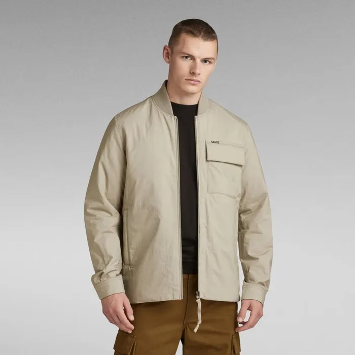 Overshirts Men GStar RAW Lofty Padded Overshirt Elephant Skin