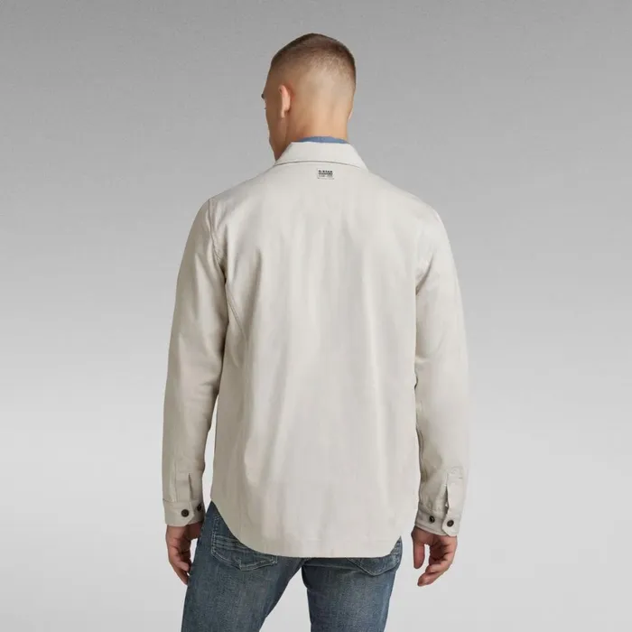 Overshirts Men GStar RAW Zip Overshirt Ecru