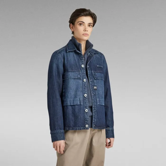 Overshirts Women GStar RAW Unisex Pocketony Service Overshirt Worn In Ocean Reef