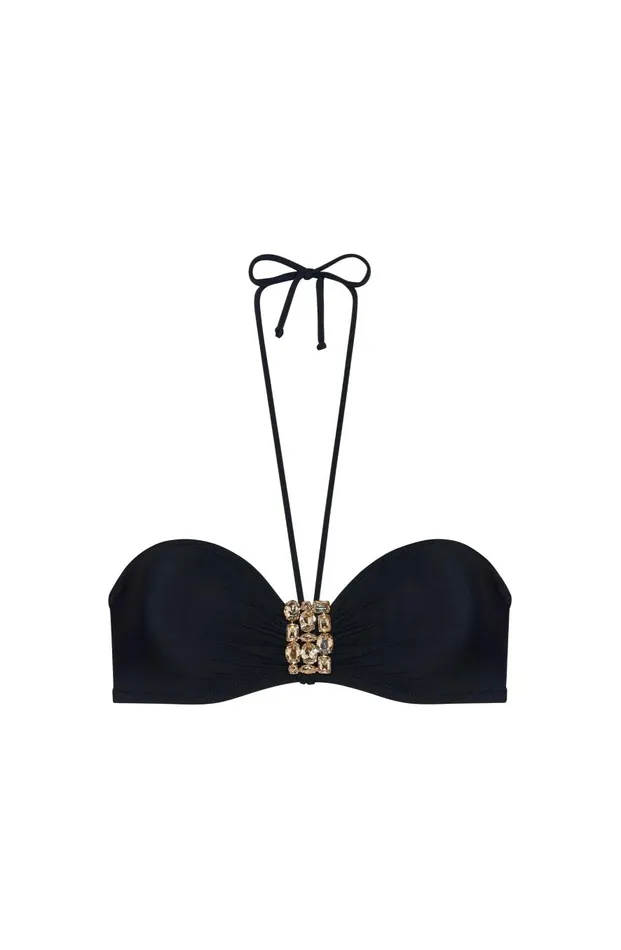 Pain De Sucre Bandeau Bikini Top Women Devia Black