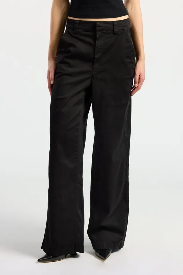 Pants Women COTTON CITIZEN London Relaxed Pant Jet Black Pants Women COTTON CITIZEN London Relaxed Pant Jet Black