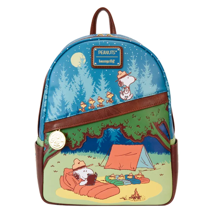 Peanuts 50th Anniversary Snoopy039s Beagle Scouts Mini Backpack Unisex Loungefly Backpacks Peanuts 50th Anniversary Snoopy039s Beagle Scouts Mini Backpack Unisex Loungefly Backpacks