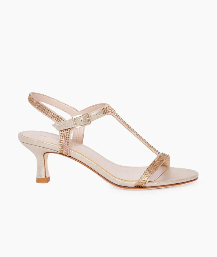 Pelle Moda Iya Low Heel 8211 Gold Platinum Gold SatinMetallic Suede Women Low Heels