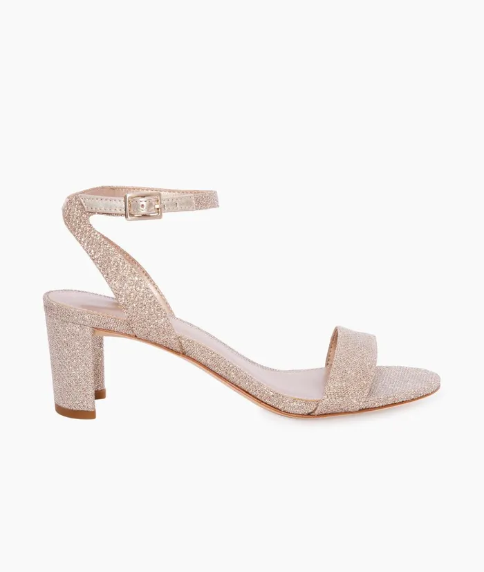 Pelle Moda Moira 2 Low Heel 8211 Gold Platinum Gold Metallic Textile Women Low Heels