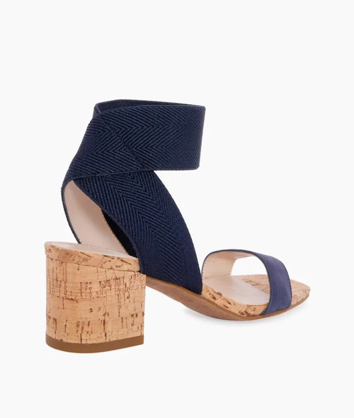 Pelle Moda Warren Sandal 8211 Midnight Midnight NubuckElastic Women Low Heels Pelle Moda Warren Sandal 8211 Midnight Midnight NubuckElastic Women Low Heels