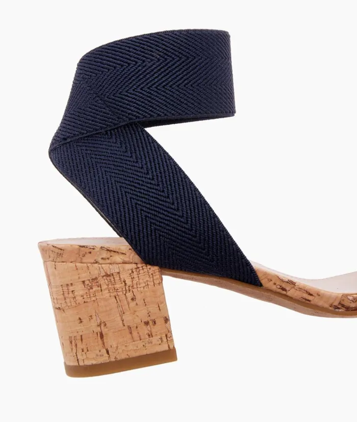 Pelle Moda Warren Sandal 8211 Midnight Midnight NubuckElastic Women Low Heels Pelle Moda Warren Sandal 8211 Midnight Midnight NubuckElastic Women Low Heels