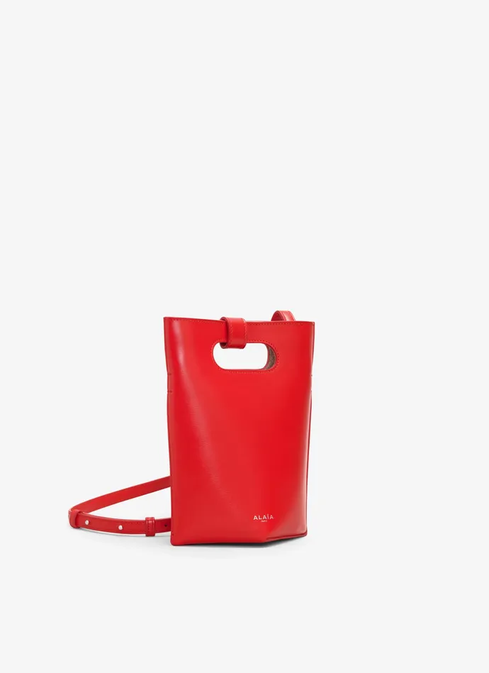 Red FOLDED SMALL BAG IN CALFSKIN Women Alaa Tote Bags