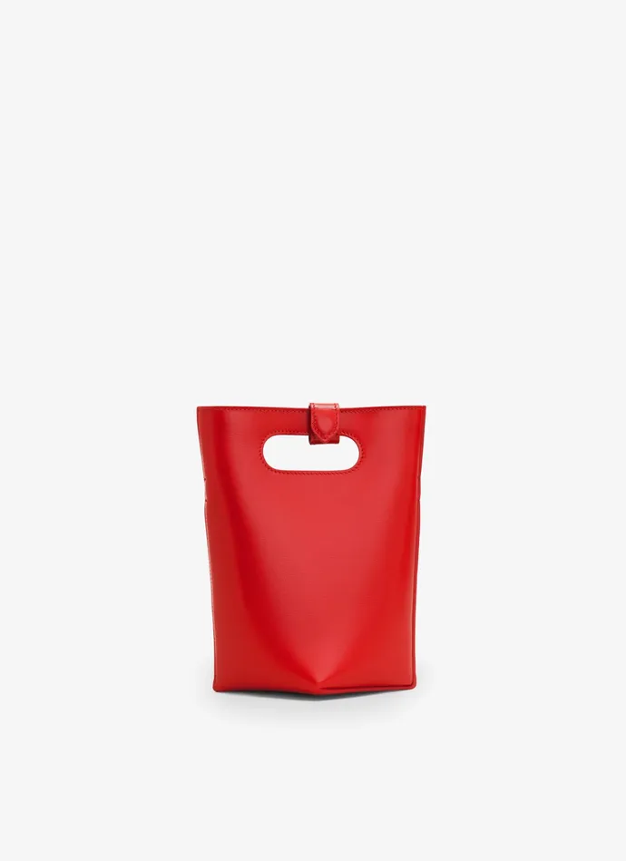 Red FOLDED SMALL BAG IN CALFSKIN Women Alaa Tote Bags