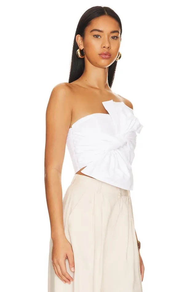Rosalind Crop Top White Women Lovers and Friends Tops