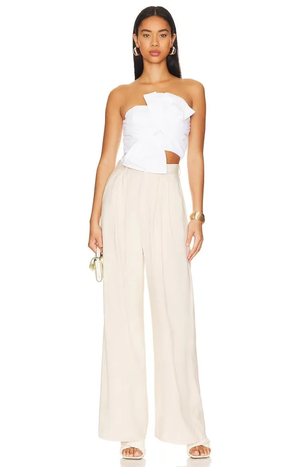 Rosalind Crop Top White Women Lovers and Friends Tops