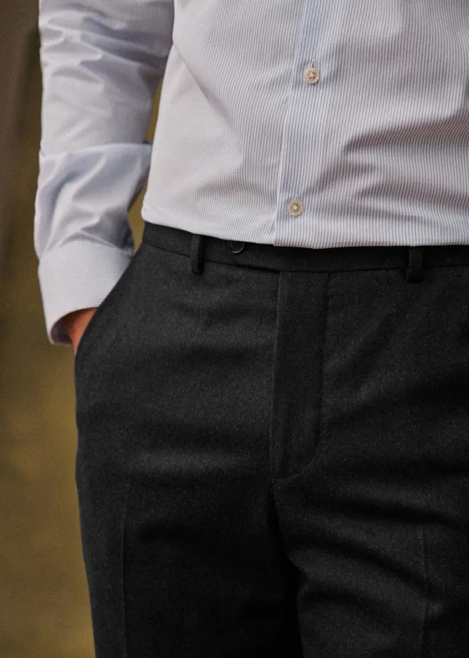 Szane Suits Mens Warren Trousers Navy Fulllength Twill