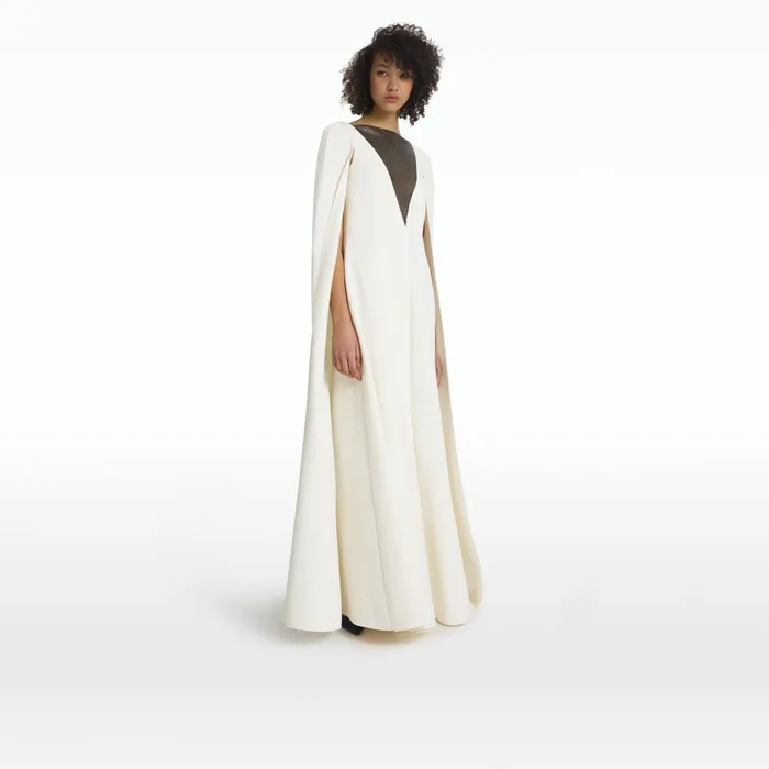 Safiyaa Abrielle Ivory Long Dress Women Dresses