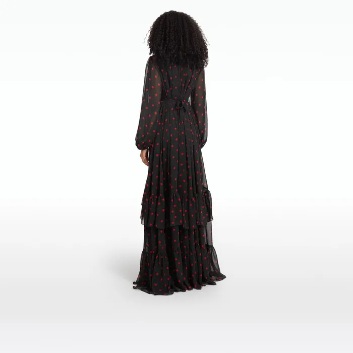 Safiyaa Affiyah Black and Lacquer Red Long Dress Women Dresses