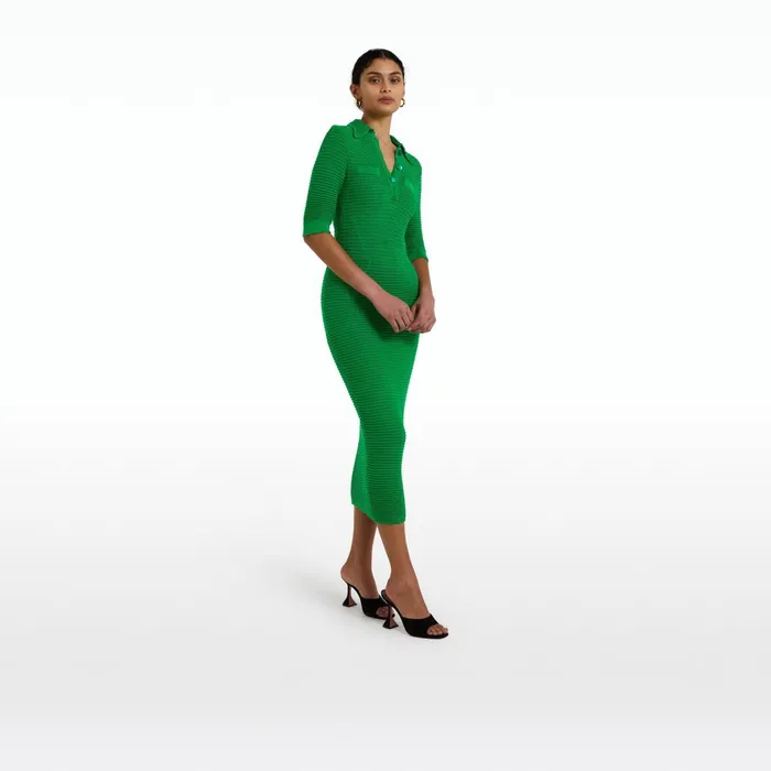Safiyaa Akilah Emerald Crochet Dress Women Dresses