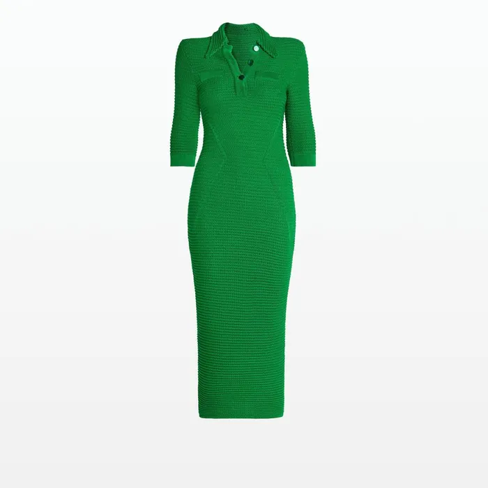 Safiyaa Akilah Emerald Crochet Dress Women Dresses
