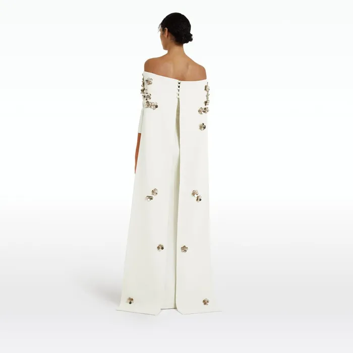 Safiyaa Bellara Embroidered Ivory Harness and Soshin Dress Women Dresses