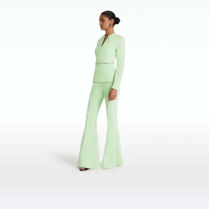 Safiyaa Blanca Aloe Top Women Tops