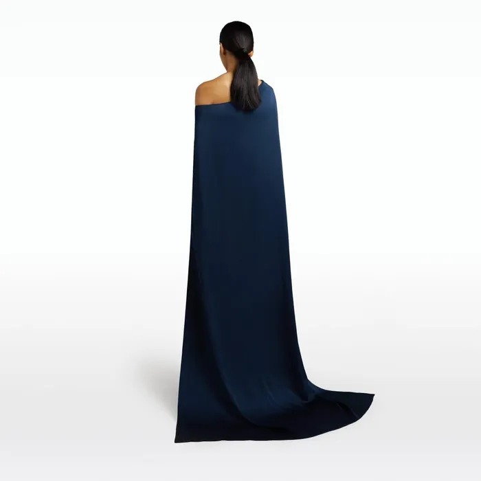 Safiyaa Cadenza Ink Blue Long Dress Women Dresses
