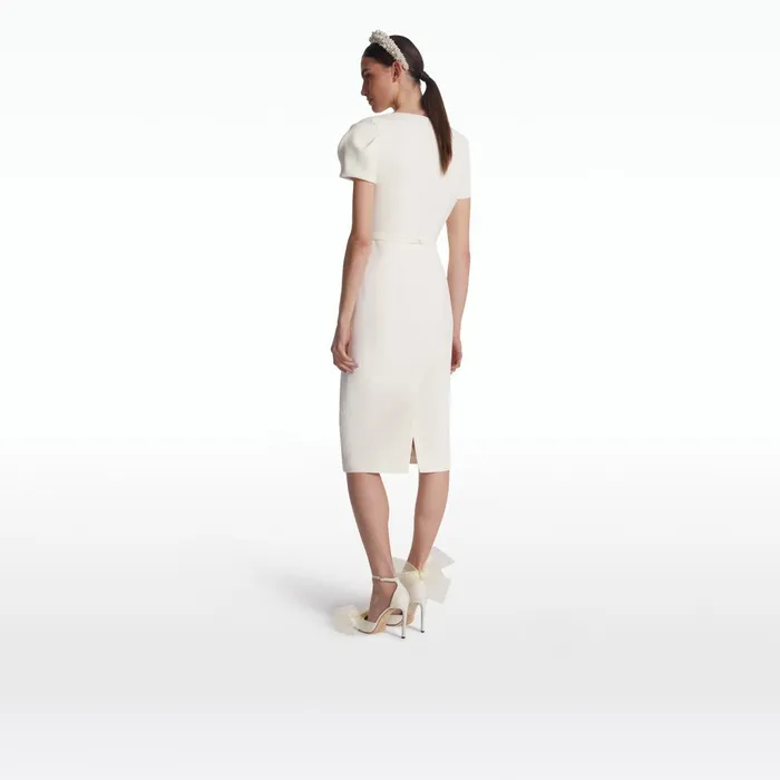 Safiyaa Callina Ivory Midi Dress Women Dresses
