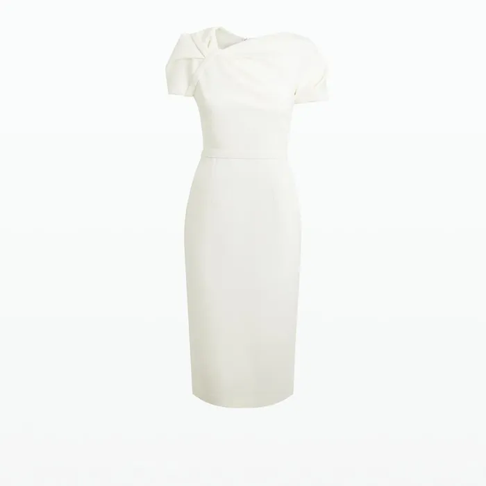 Safiyaa Callina Ivory Midi Dress Women Dresses