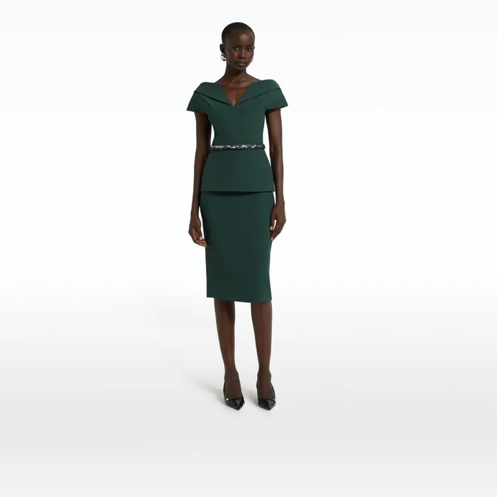 Safiyaa Hokoku Darkest Spruce Skirt Women Skirts