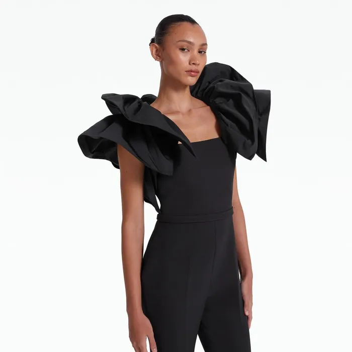 Safiyaa Ifa Black Harness and Bele Jumpsuit Women Jumpsuits