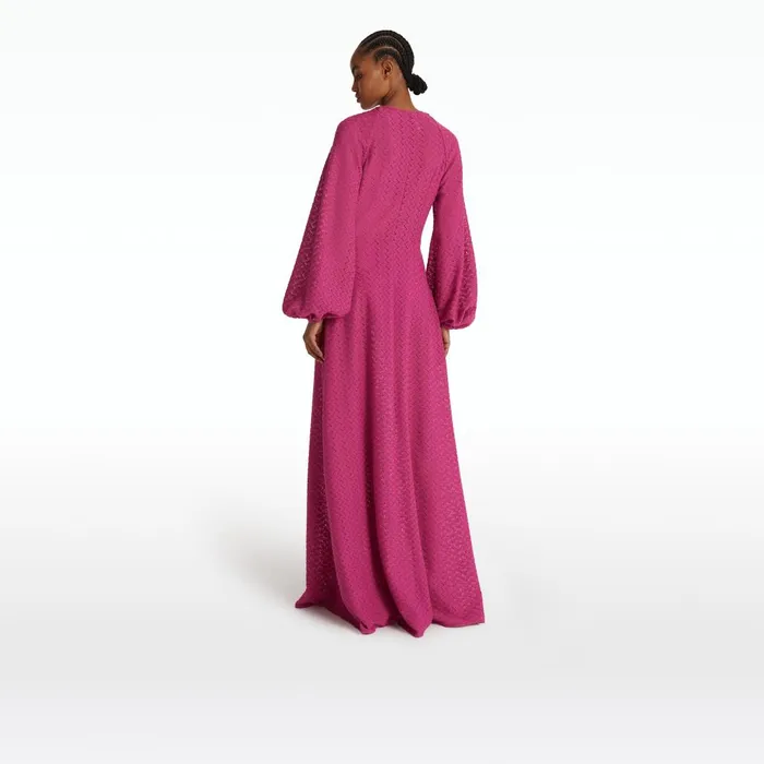 Safiyaa Jacquis Magenta Long Dress Women Dresses