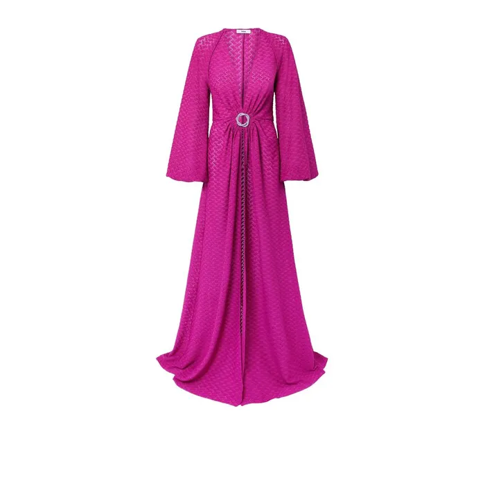 Safiyaa Jacquis Magenta Long Dress Women Dresses