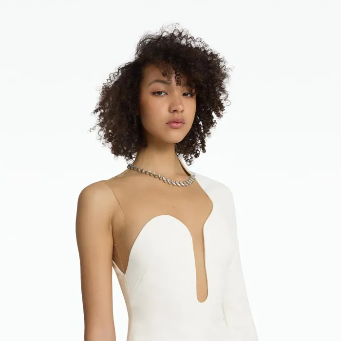 Safiyaa Jalia Ivory Short Dress Women Dresses