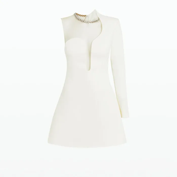 Safiyaa Jalia Ivory Short Dress Women Dresses