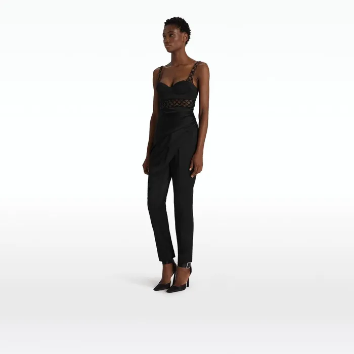 Safiyaa Joja Black Trousers Women Trousers