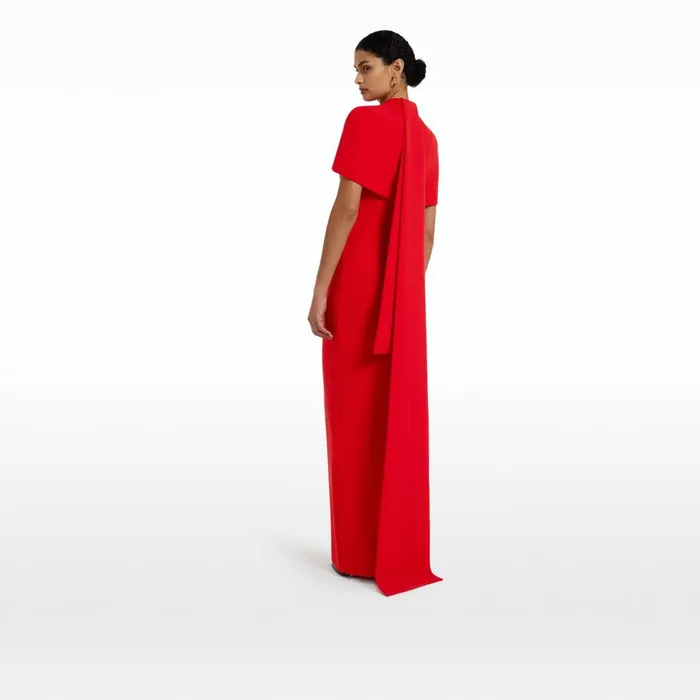 Safiyaa Kalika Scarlet Red Long Dress Women Dresses