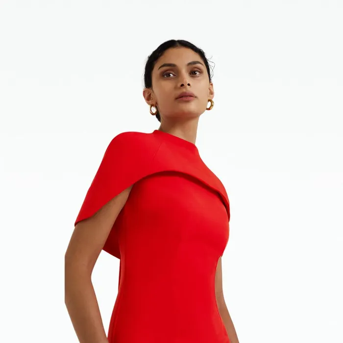Safiyaa Kalika Scarlet Red Long Dress Women Dresses